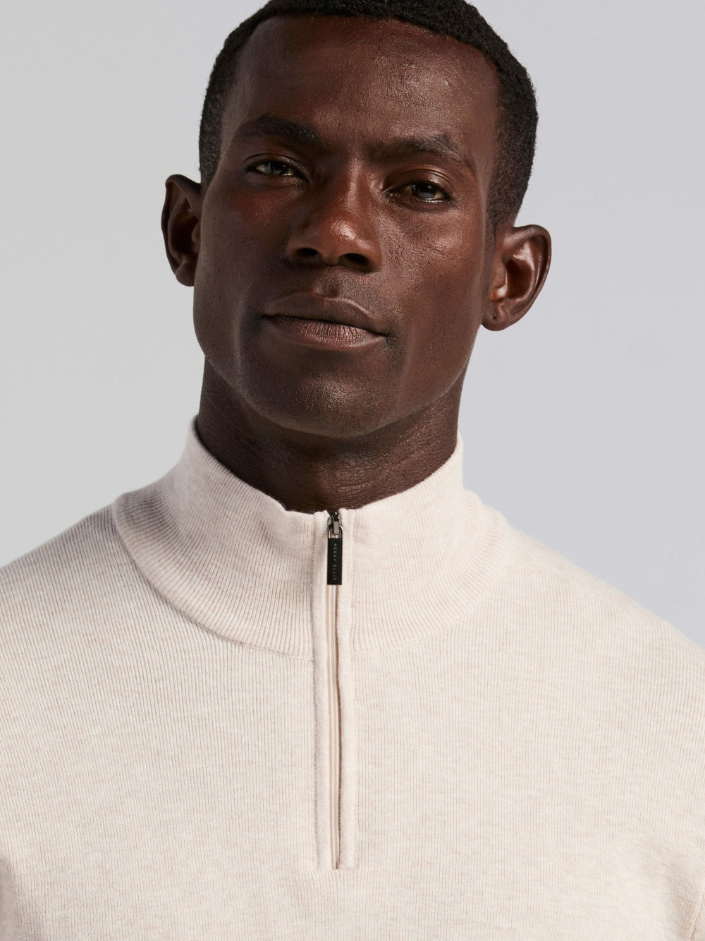 Tech Knit Quarter Zip Sweater -  Perry Ellis on sale