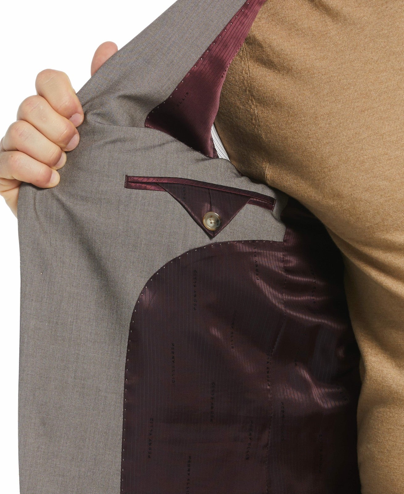 Skinny Fit Notch Lapel Iridescent Suit Jacket -  Perry Ellis US