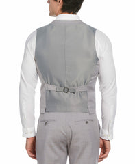 Felt Gray Window Pane Plaid Vest - Gray -  Perry Ellis sale