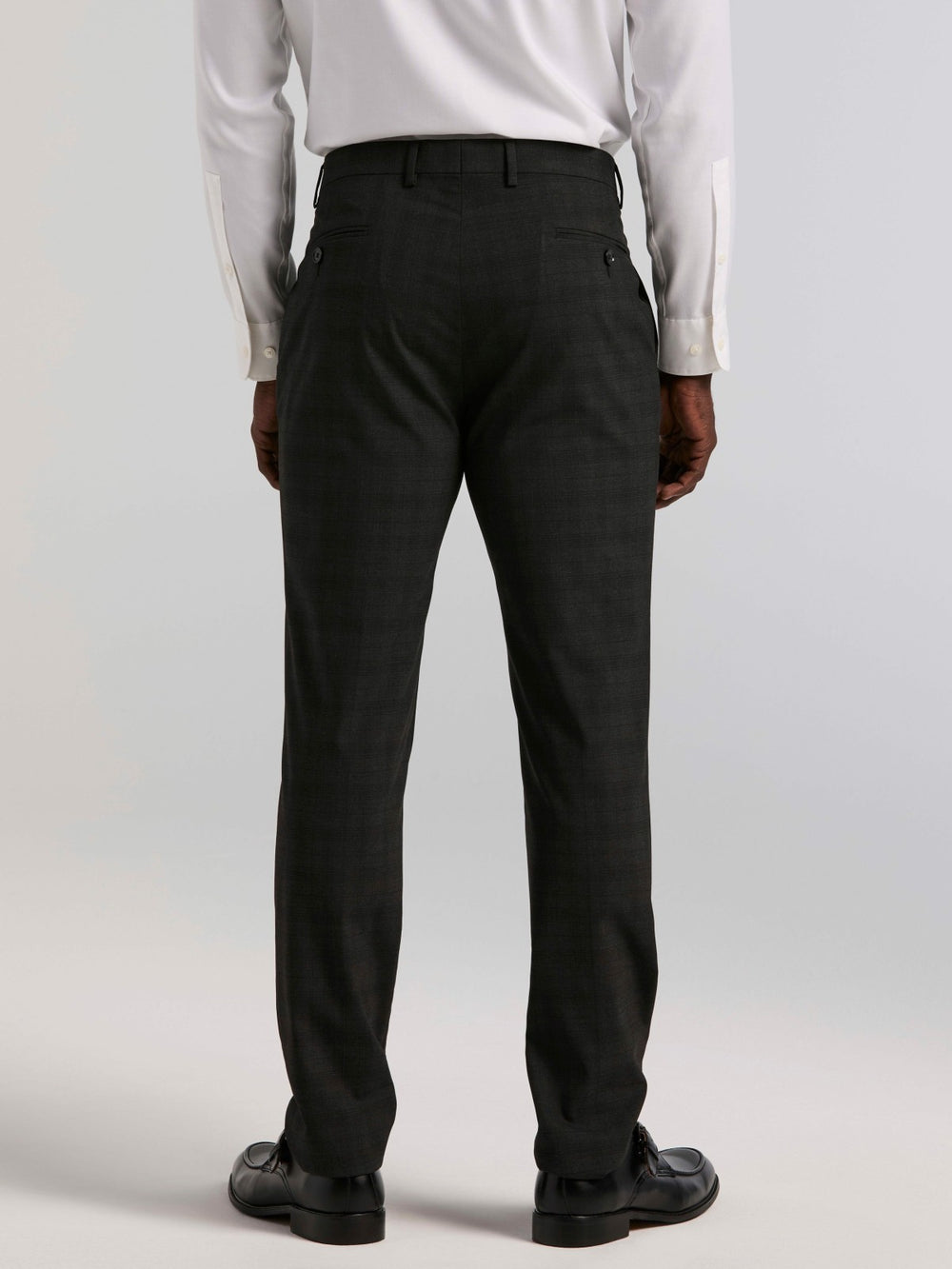 Skinny Fit Charcoal Plaid Suit Pant -  Perry Ellis discount