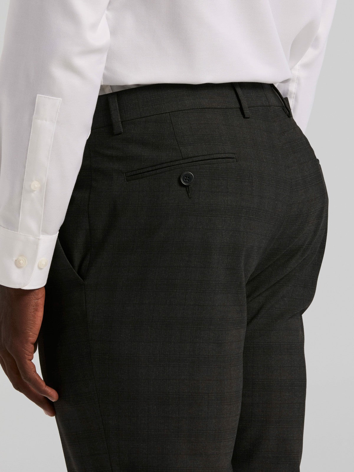 Skinny Fit Charcoal Plaid Suit Pant -  Perry Ellis discount