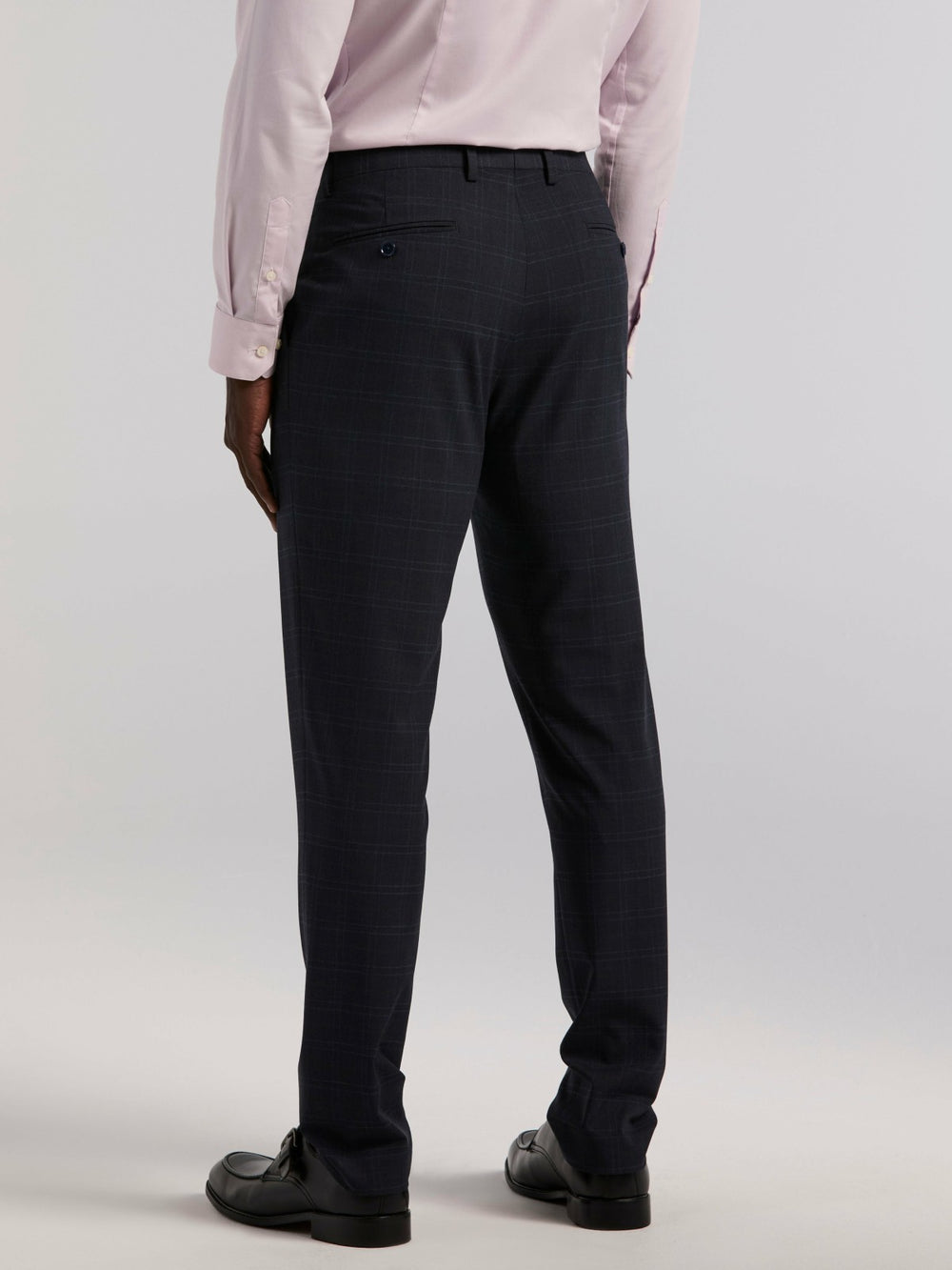Skinny Fit Navy Plaid Suit Pant -  Perry Ellis sale