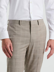 Skinny Fit Windowpane Pattern Suit Pant -  Perry Ellis on sale