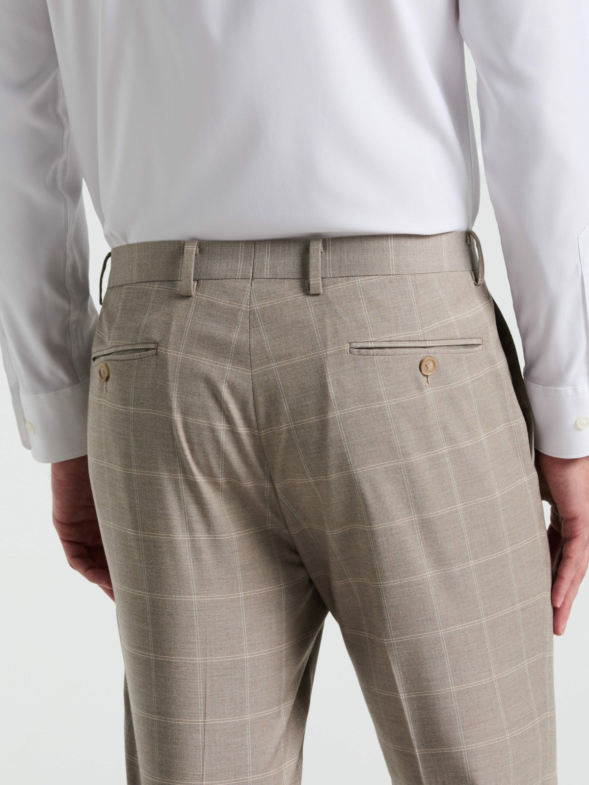 Skinny Fit Windowpane Pattern Suit Pant -  Perry Ellis on sale