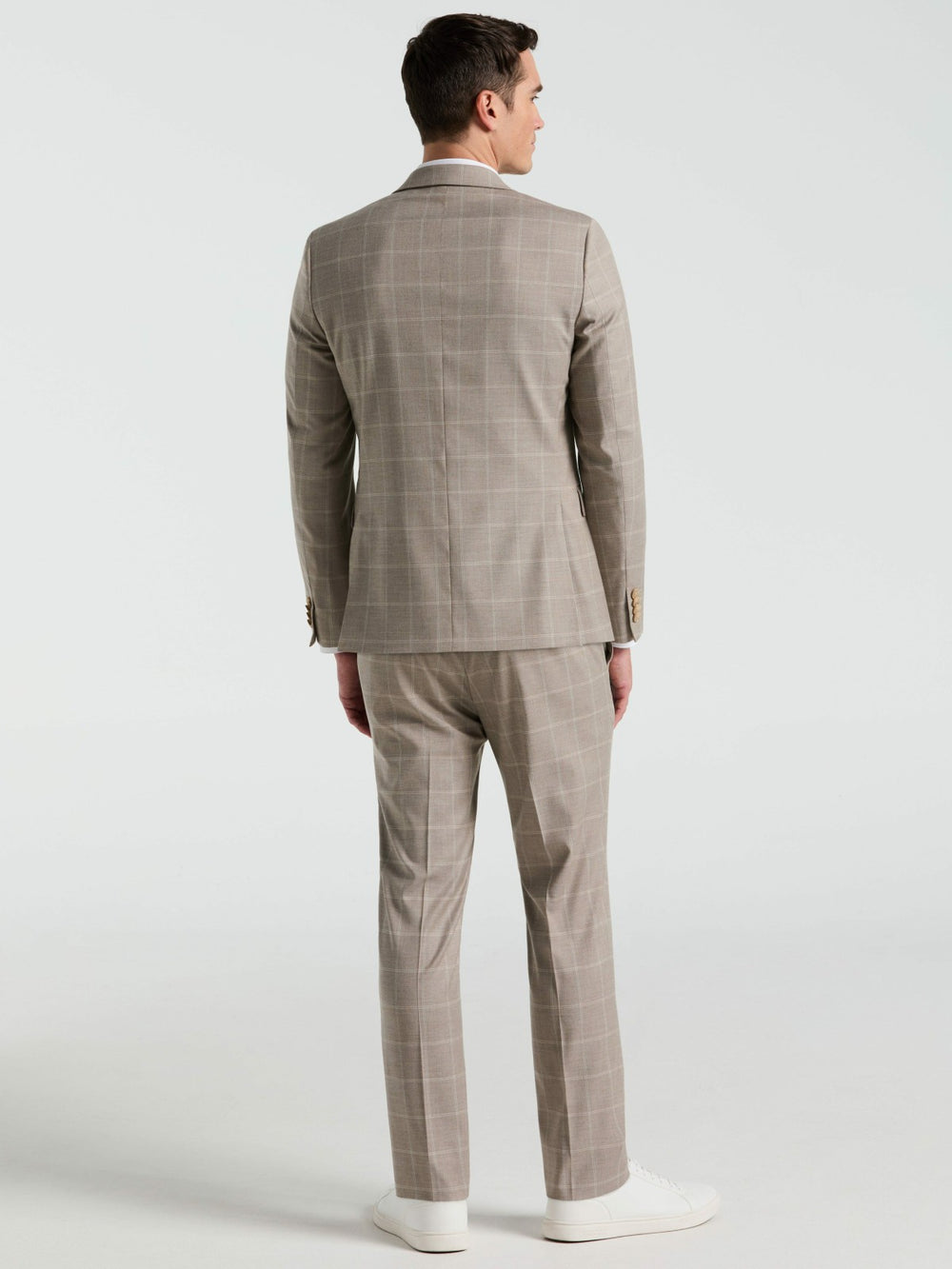 Skinny Fit Windowpane Pattern Suit Pant -  Perry Ellis on sale