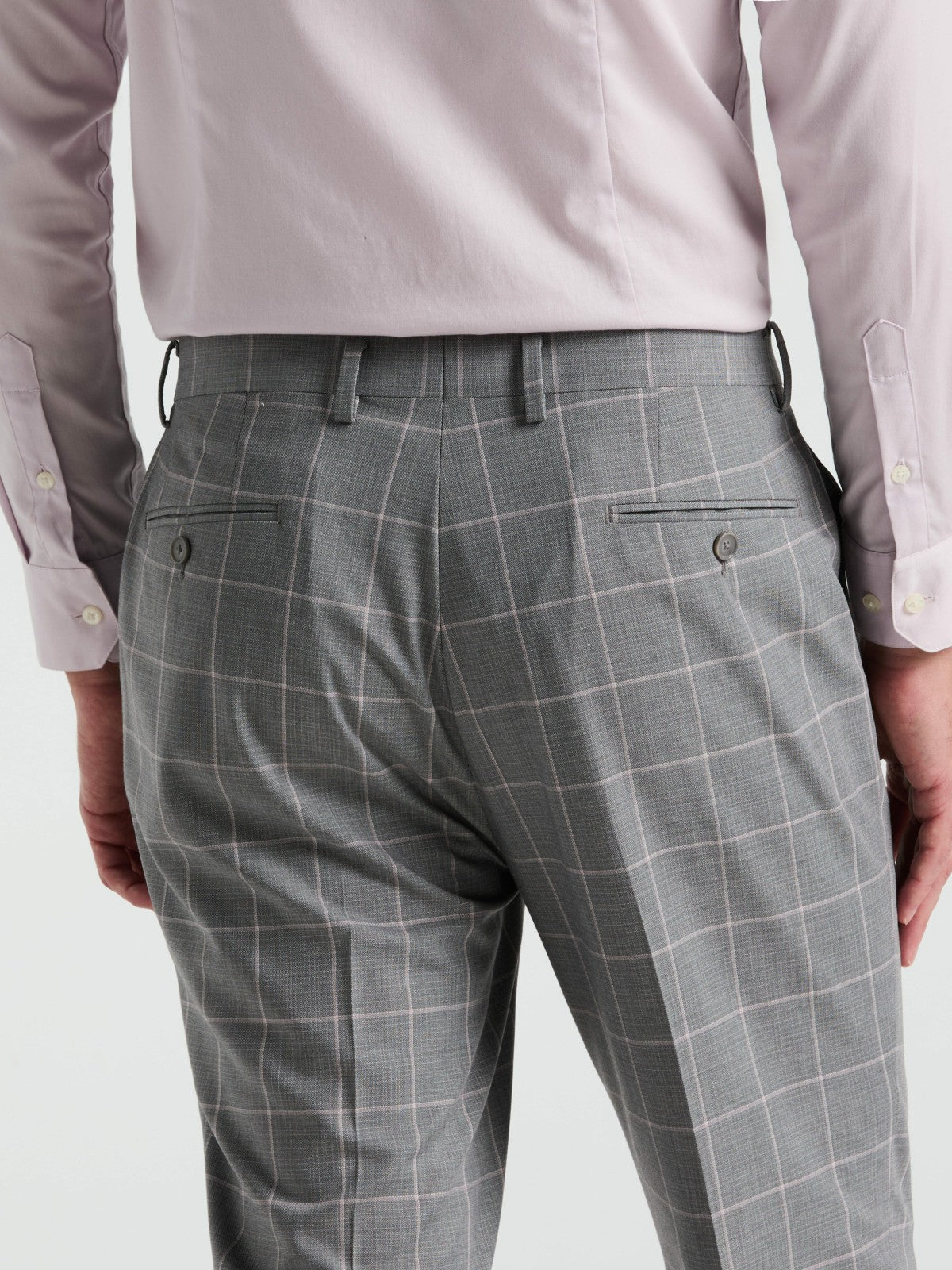 Slim Fit Windowpane Pattern Suit Pant -  Perry Ellis for sale
