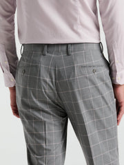 Slim Fit Windowpane Pattern Suit Pant -  Perry Ellis for sale