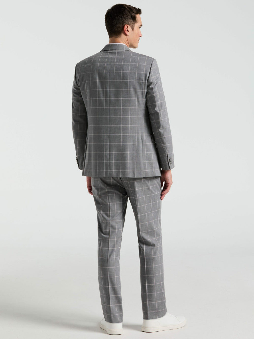 Slim Fit Windowpane Pattern Suit Pant -  Perry Ellis for sale