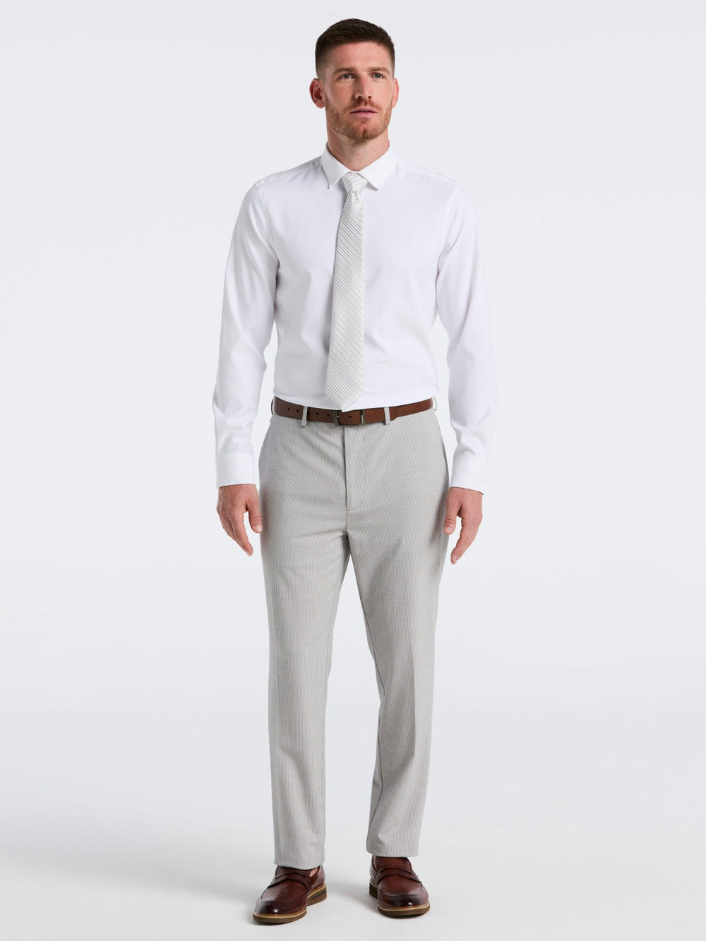 Slim Fit Seersucker Stripe Suit Pant -  Perry Ellis on sale