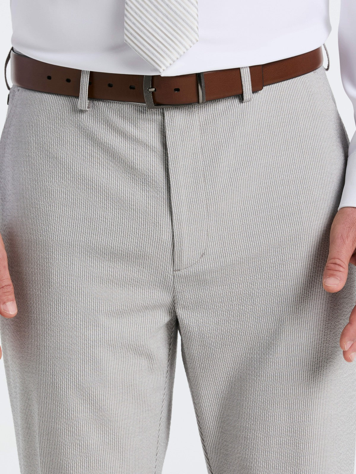 Slim Fit Seersucker Stripe Suit Pant -  Perry Ellis on sale