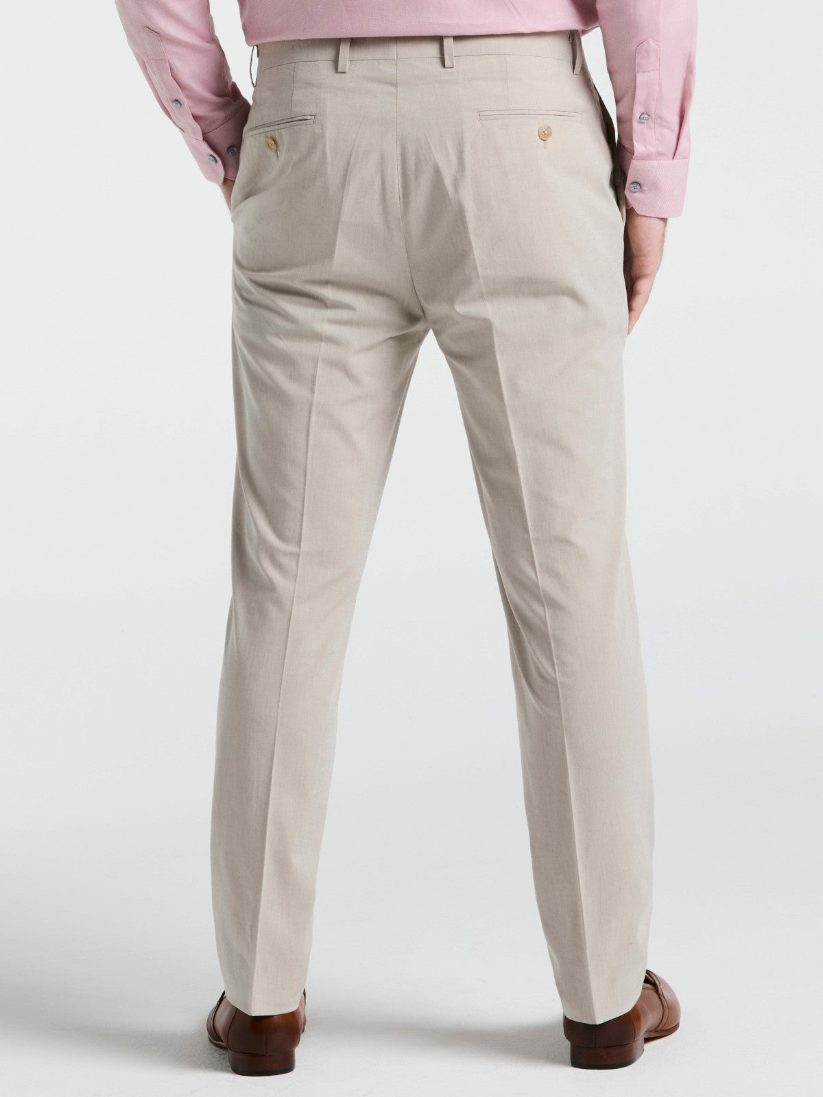 Slim Fit Solid Linen Blend Pant -  Perry Ellis online