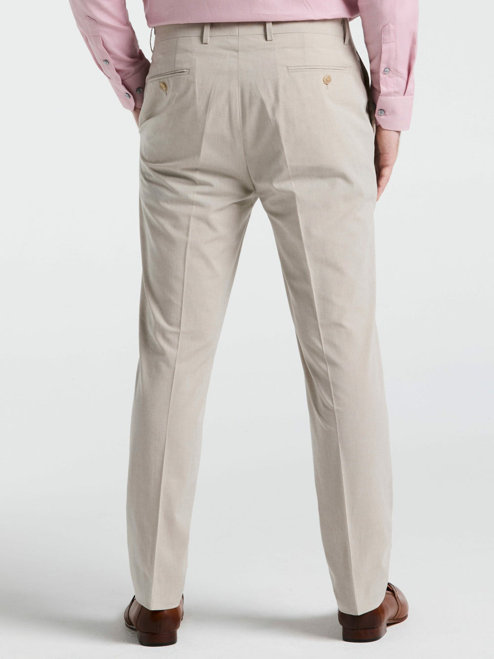 Slim Fit Solid Linen Blend Pant -  Perry Ellis online