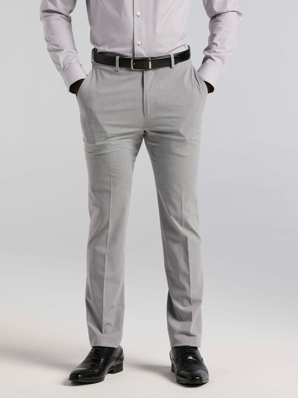 Slim Fit Mini Grid Pattern Suit Pant -  Perry Ellis US