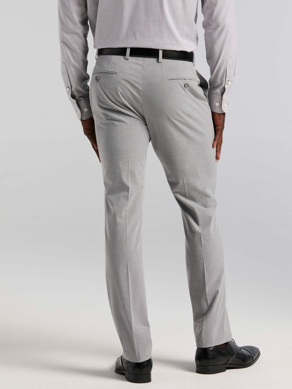 Slim Fit Mini Grid Pattern Suit Pant -  Perry Ellis US