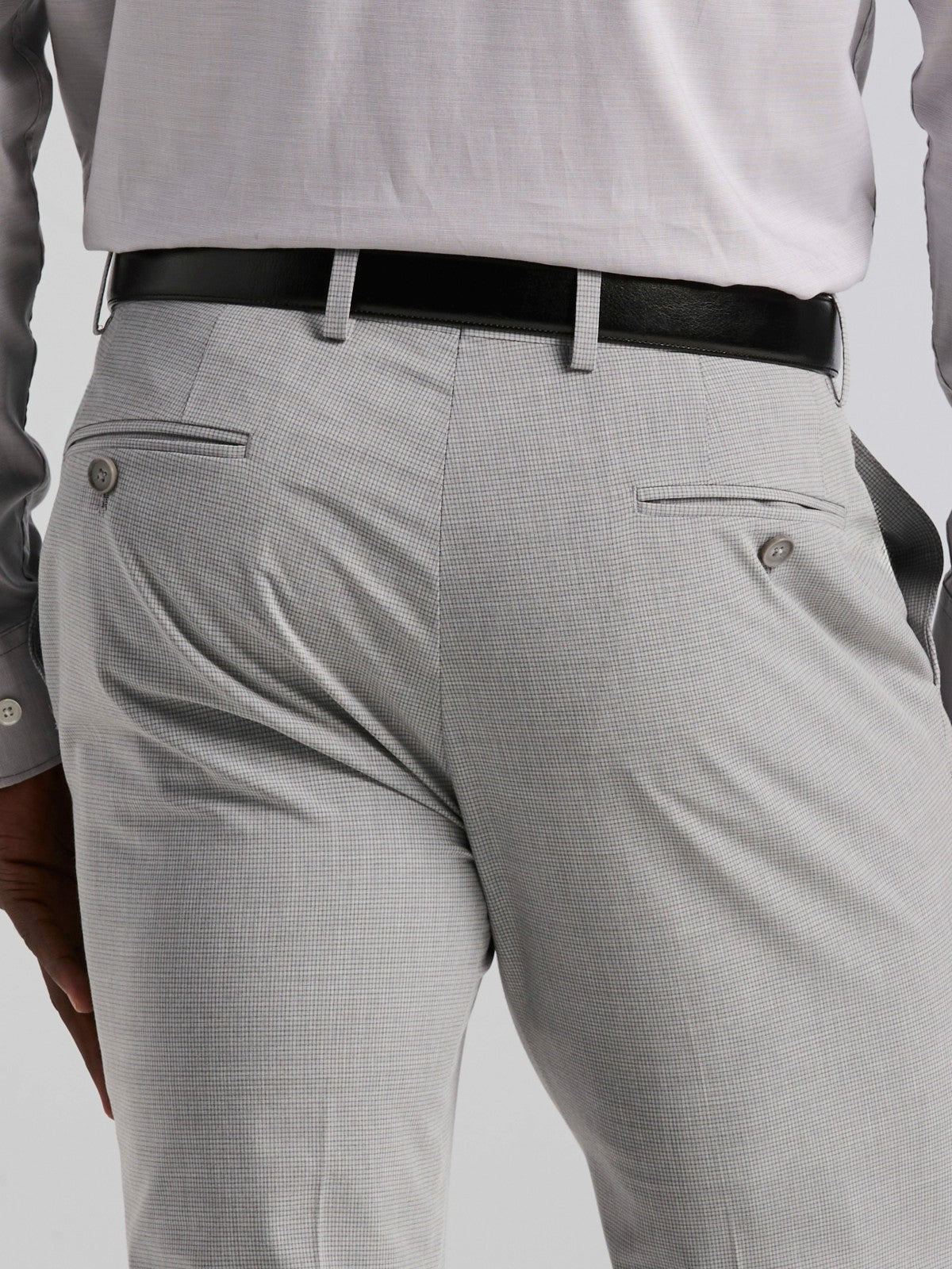 Slim Fit Mini Grid Pattern Suit Pant -  Perry Ellis US