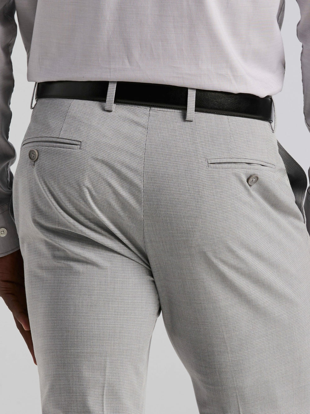 Slim Fit Mini Grid Pattern Suit Pant -  Perry Ellis US