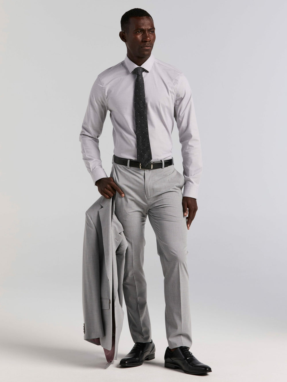 Slim Fit Mini Grid Pattern Suit Pant -  Perry Ellis US