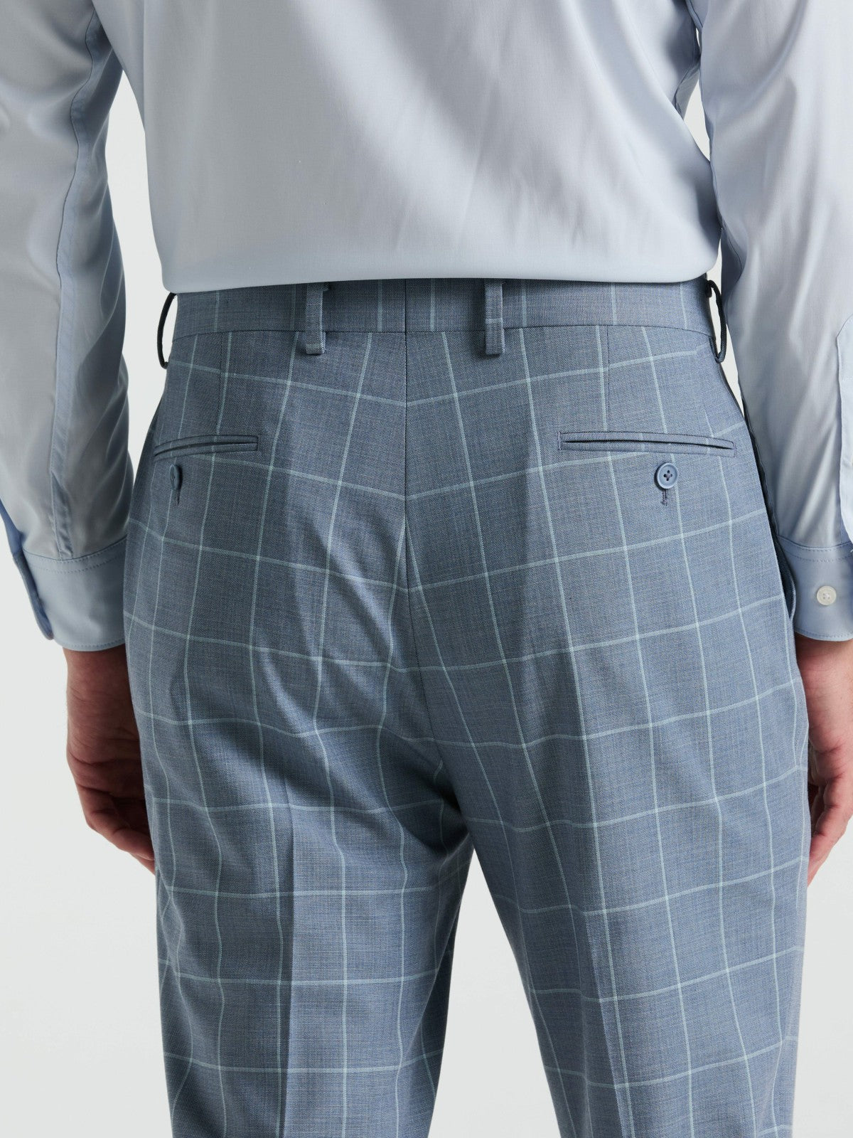 Slim Fit Windowpane Pattern Suit Pant -  Perry Ellis near me