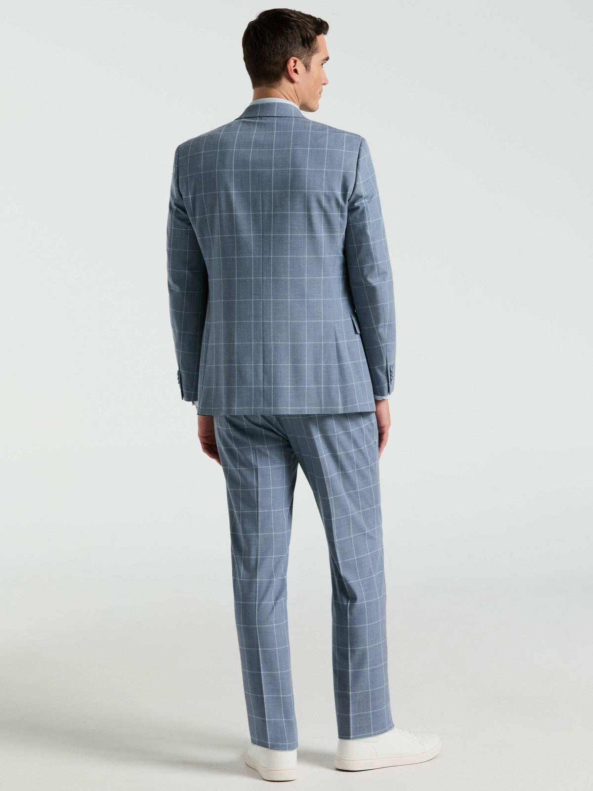 Slim Fit Windowpane Pattern Suit Pant -  Perry Ellis near me