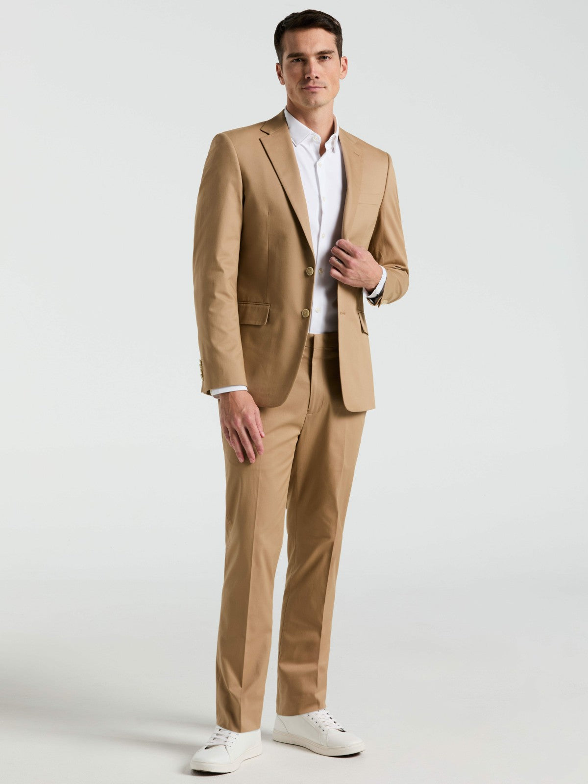 Slim Fit Solid Cotton Blend Suit Pant -  Perry Ellis discount