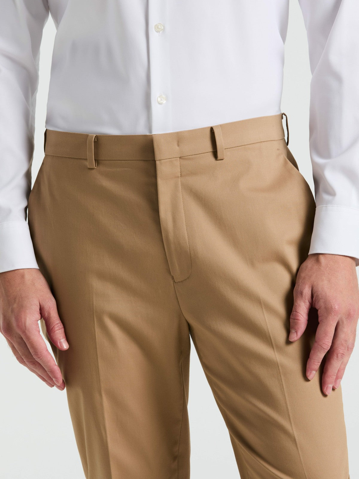 Slim Fit Solid Cotton Blend Suit Pant -  Perry Ellis discount