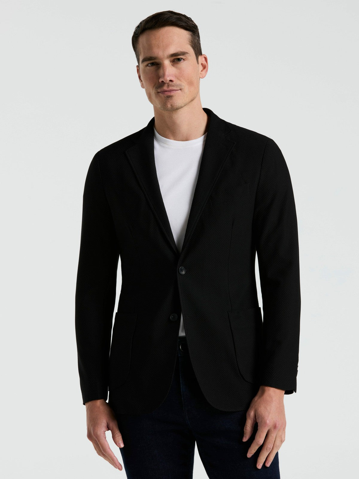 Slim Fit Solid Knit Blazer -  Perry Ellis online