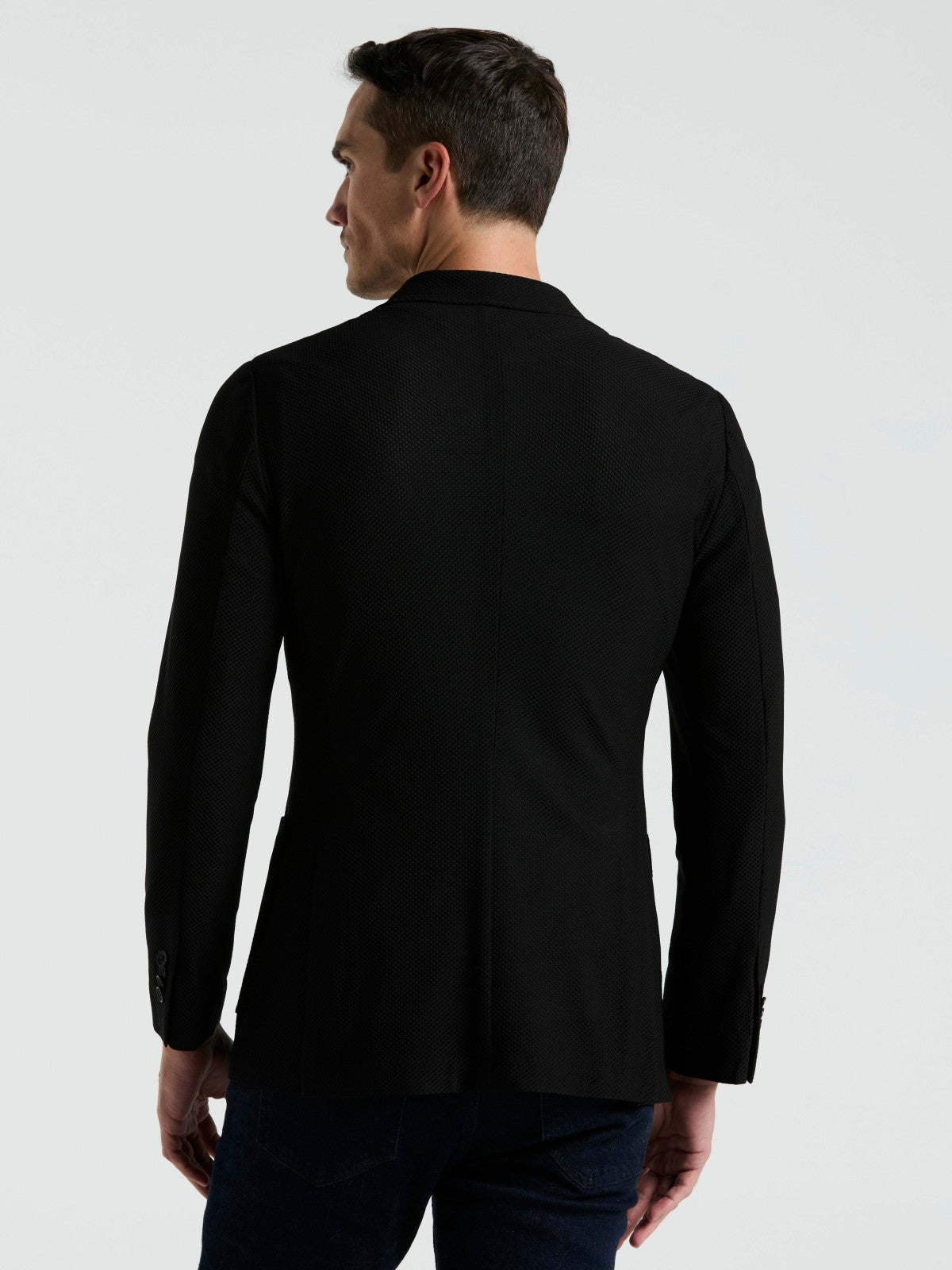Slim Fit Solid Knit Blazer -  Perry Ellis online