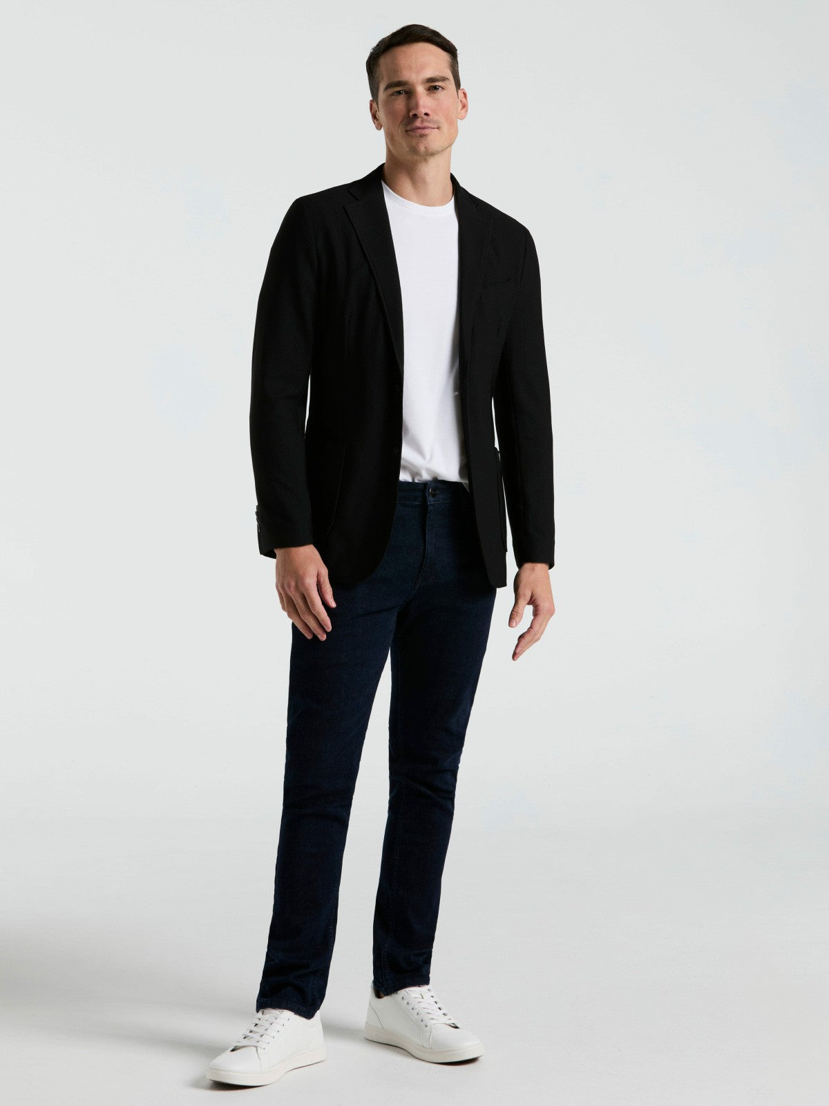 Slim Fit Solid Knit Blazer -  Perry Ellis online