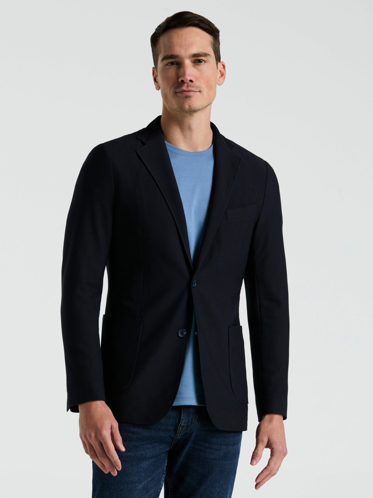 Slim Fit Solid Knit Blazer -  Perry Ellis online