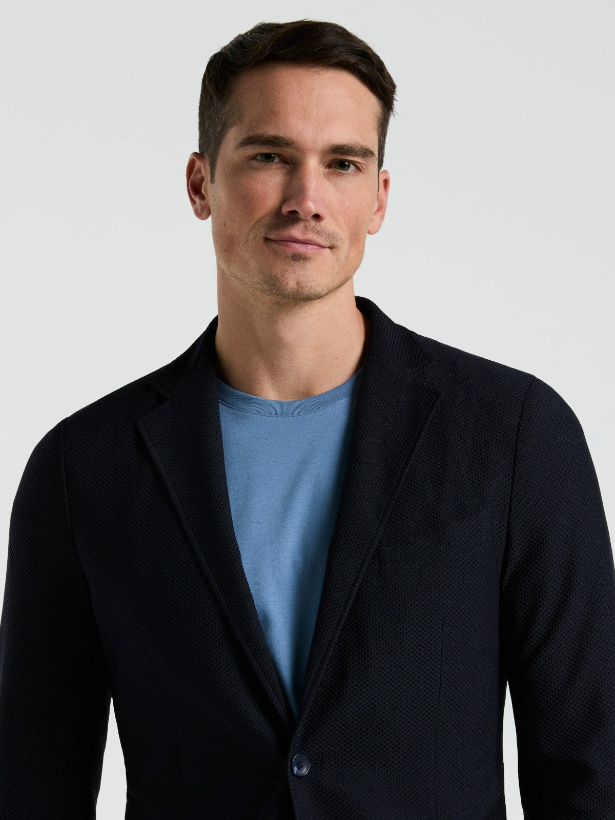 Slim Fit Solid Knit Blazer -  Perry Ellis online