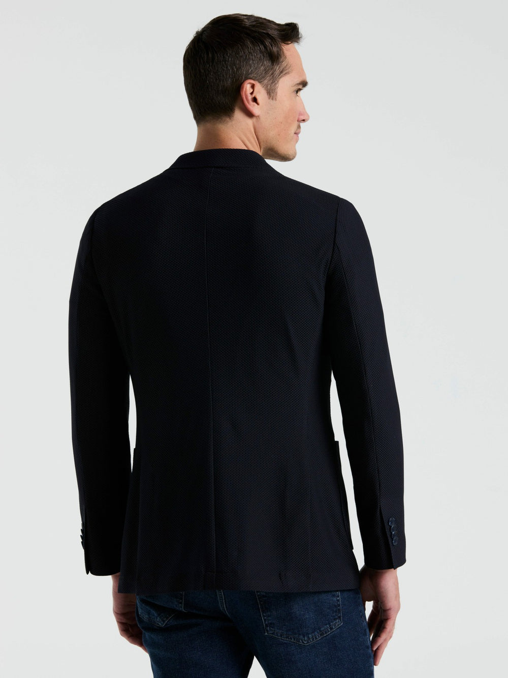 Slim Fit Solid Knit Blazer -  Perry Ellis online