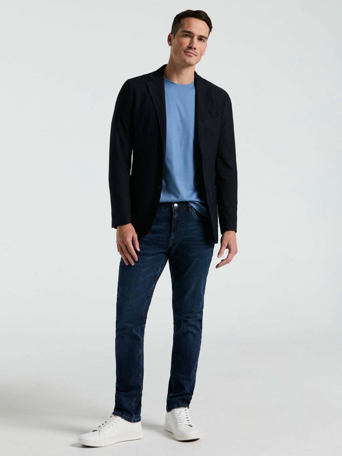 Slim Fit Solid Knit Blazer -  Perry Ellis online