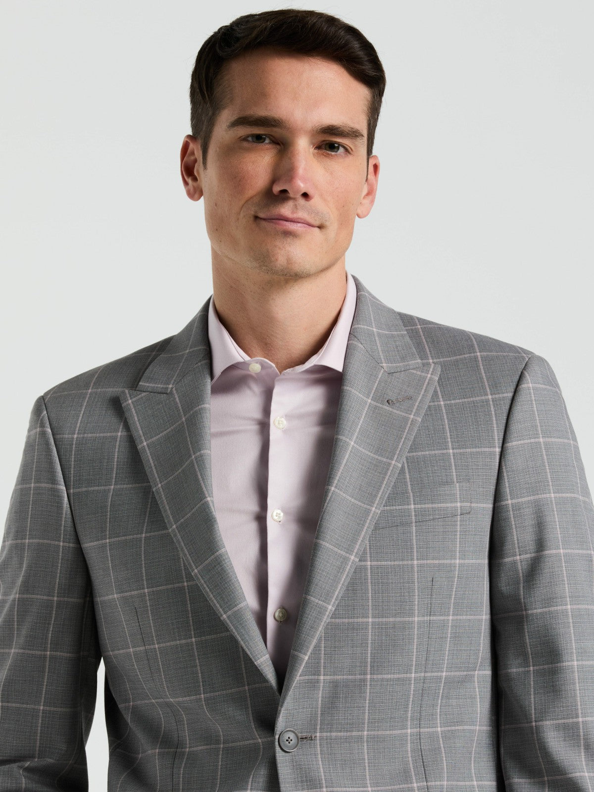 Slim Fit Windowpane Pattern Suit Jacket -  Perry Ellis for sale