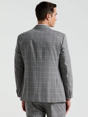 Slim Fit Windowpane Pattern Suit Jacket -  Perry Ellis for sale