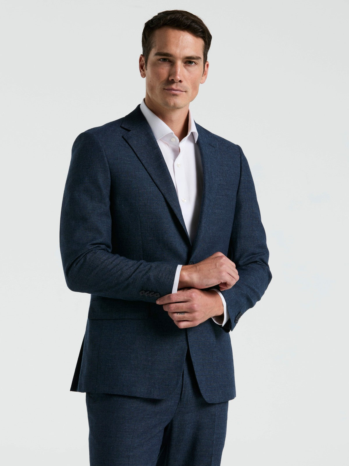 Slim Fit Solid Linen Blend Suit Jacket -  Perry Ellis on sale