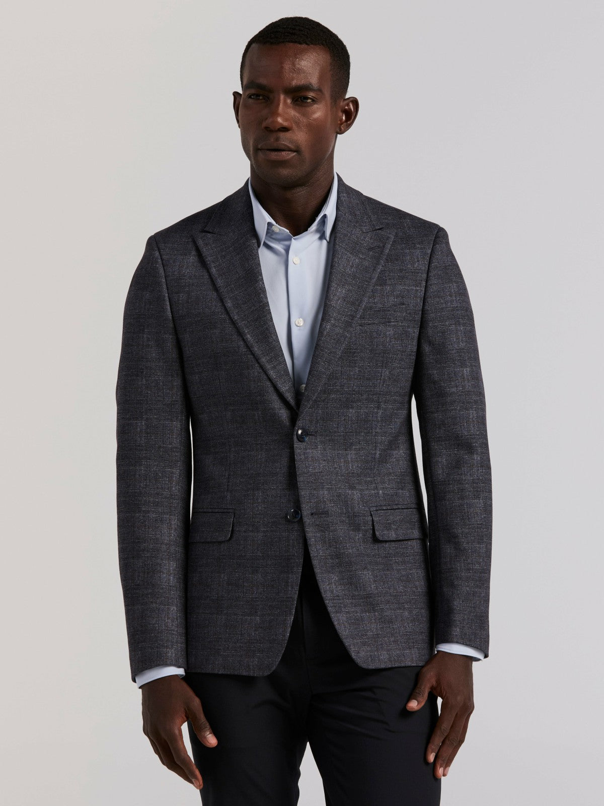 Plaid Knit Skinny Fit Sport Coat -  Perry Ellis on sale