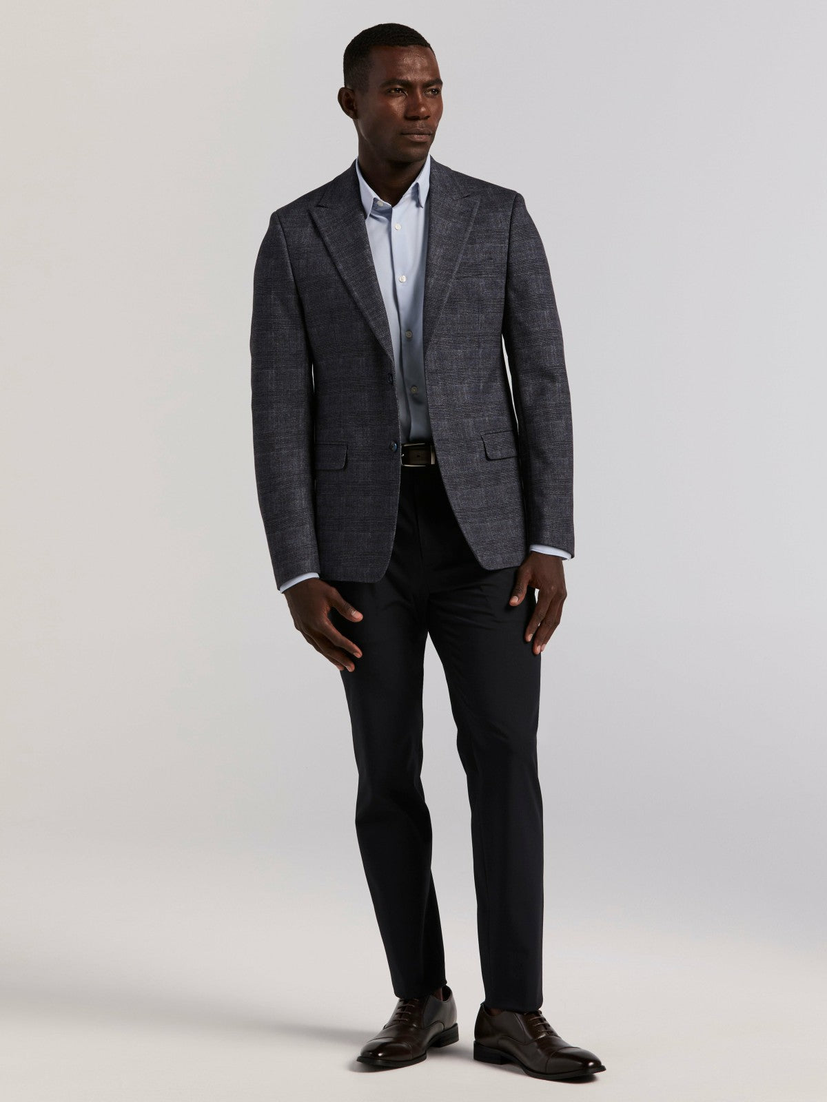 Plaid Knit Skinny Fit Sport Coat -  Perry Ellis on sale