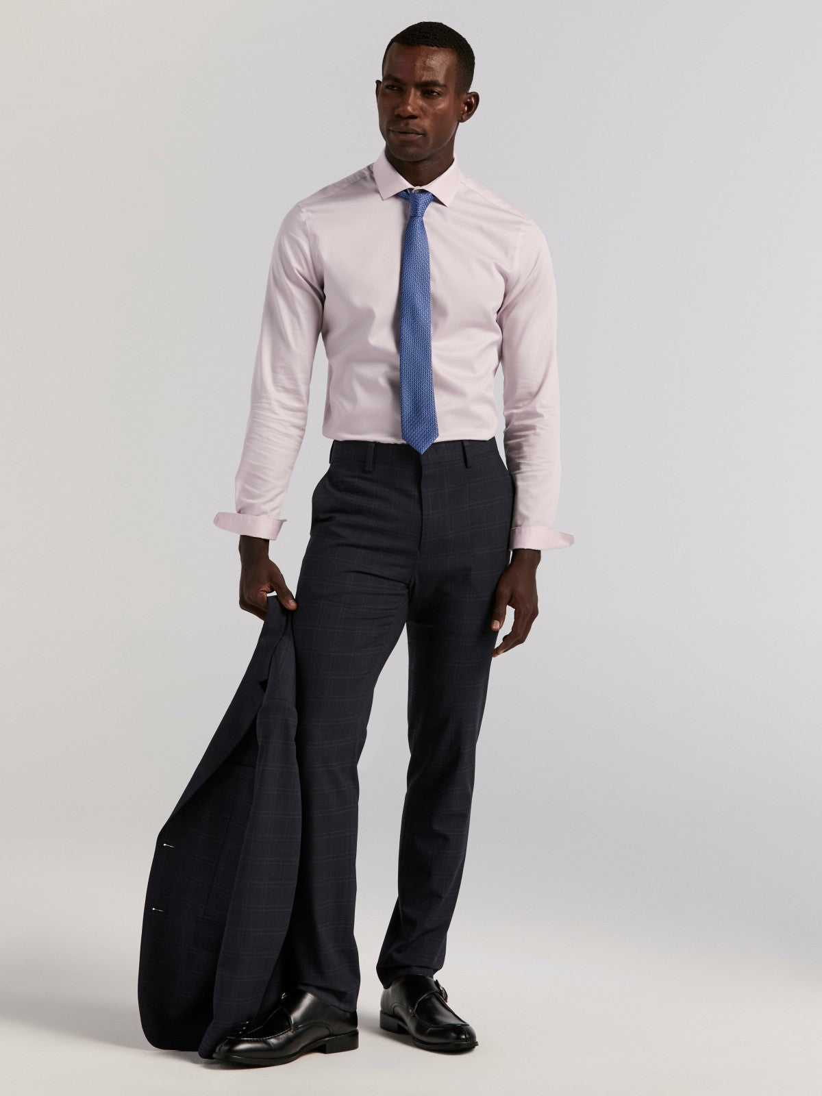 Skinny Fit Navy Plaid Suit Jacket -  Perry Ellis online