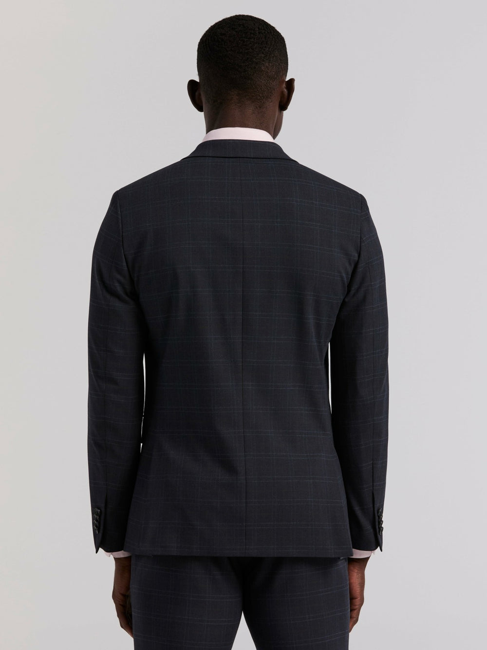 Skinny Fit Navy Plaid Suit Jacket -  Perry Ellis online