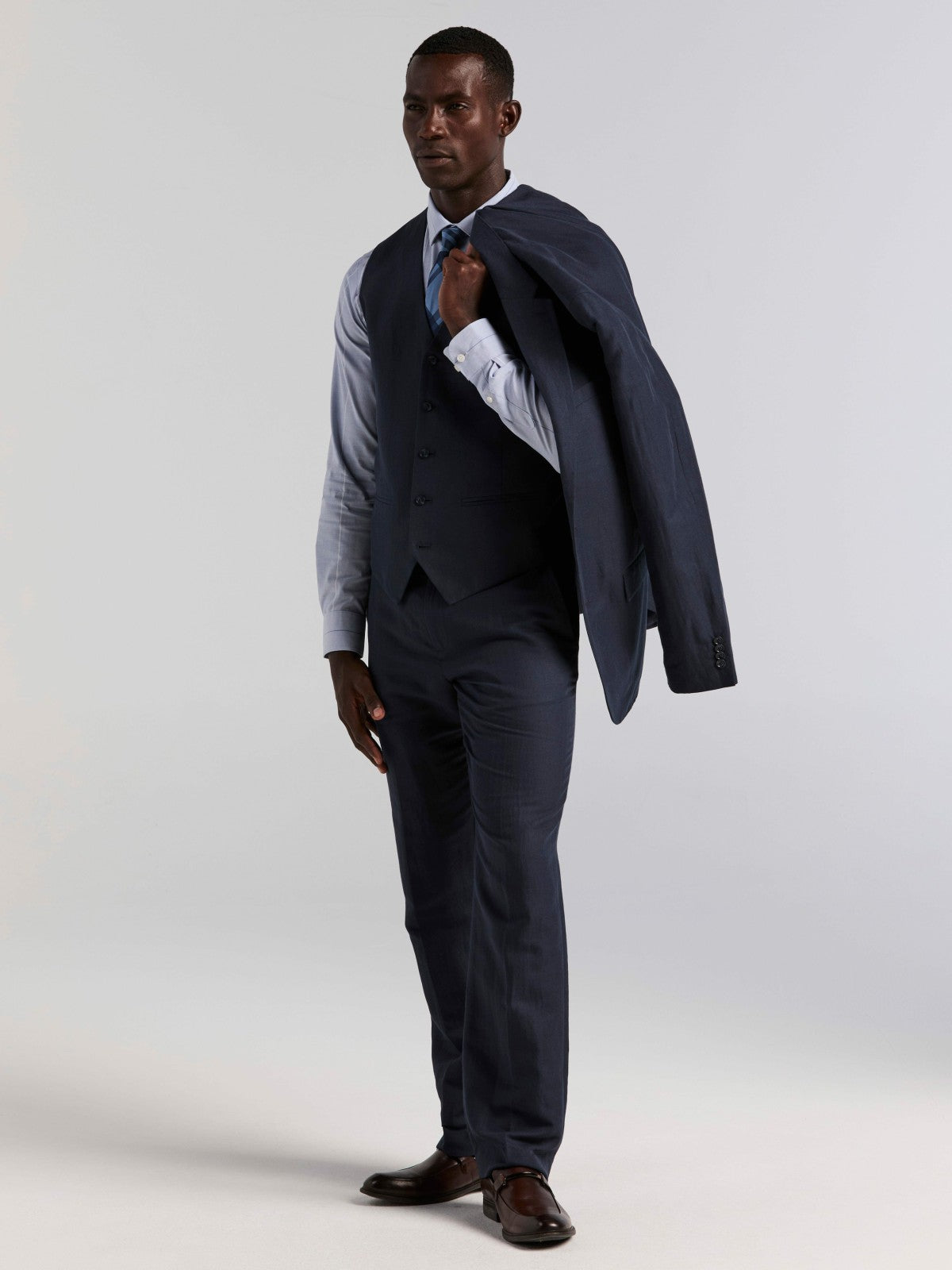 Linen Blend Herringbone Suit Jacket -  Perry Ellis near me