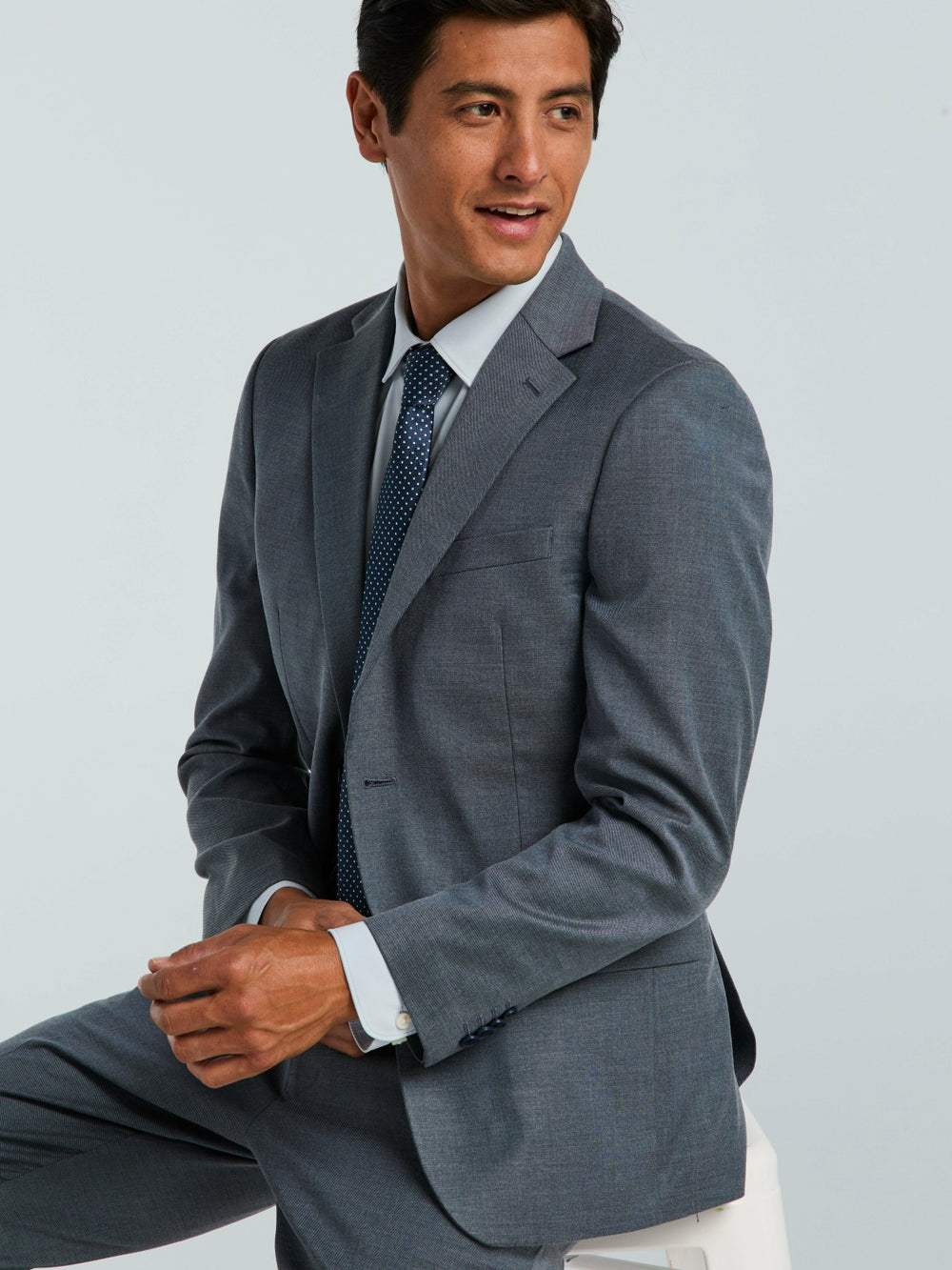 Skinny Fit Textured Suit Jacket -  Perry Ellis sale