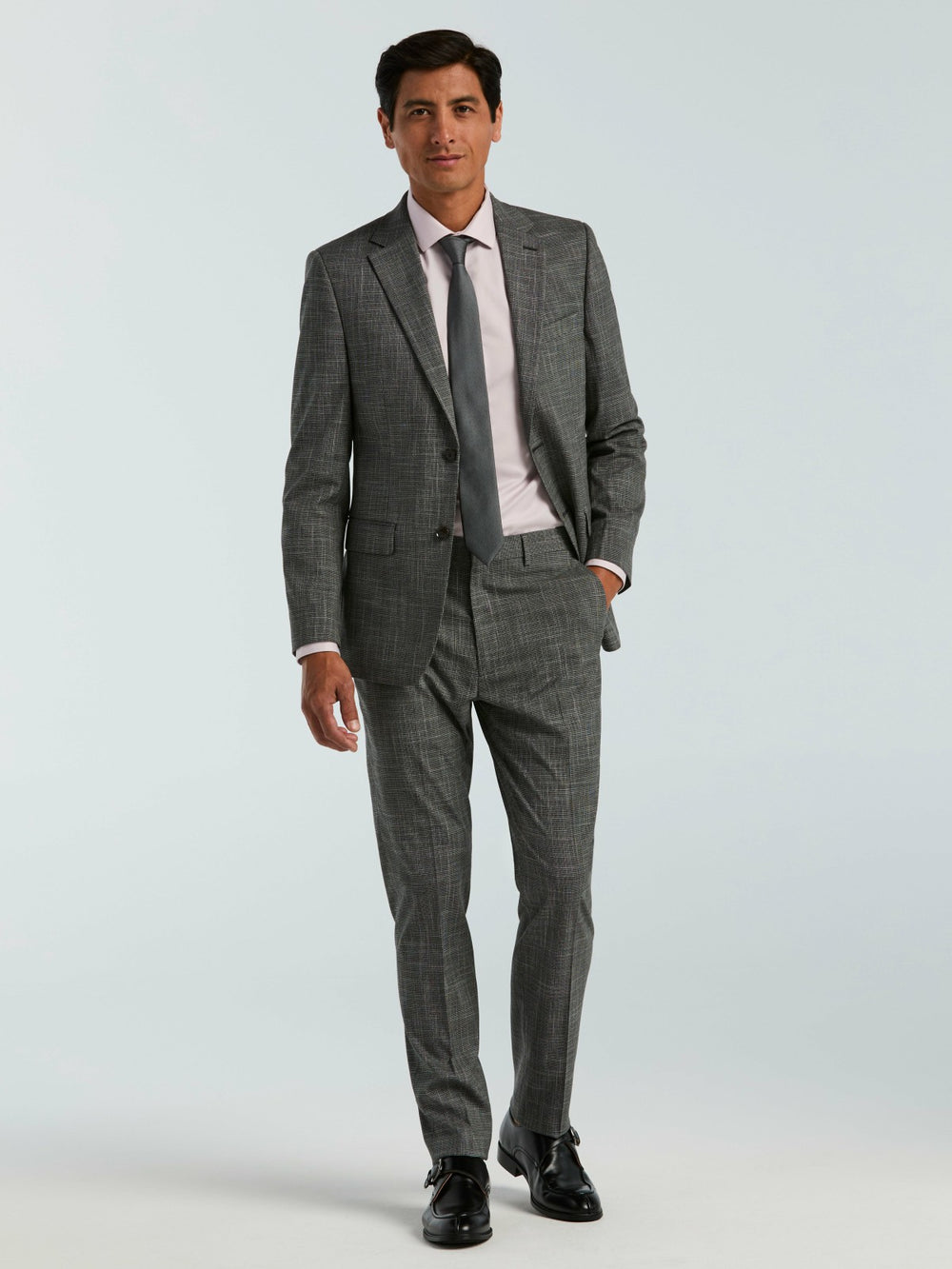 Skinny Fit Houndstooth Suit Jacket -  Perry Ellis for sale