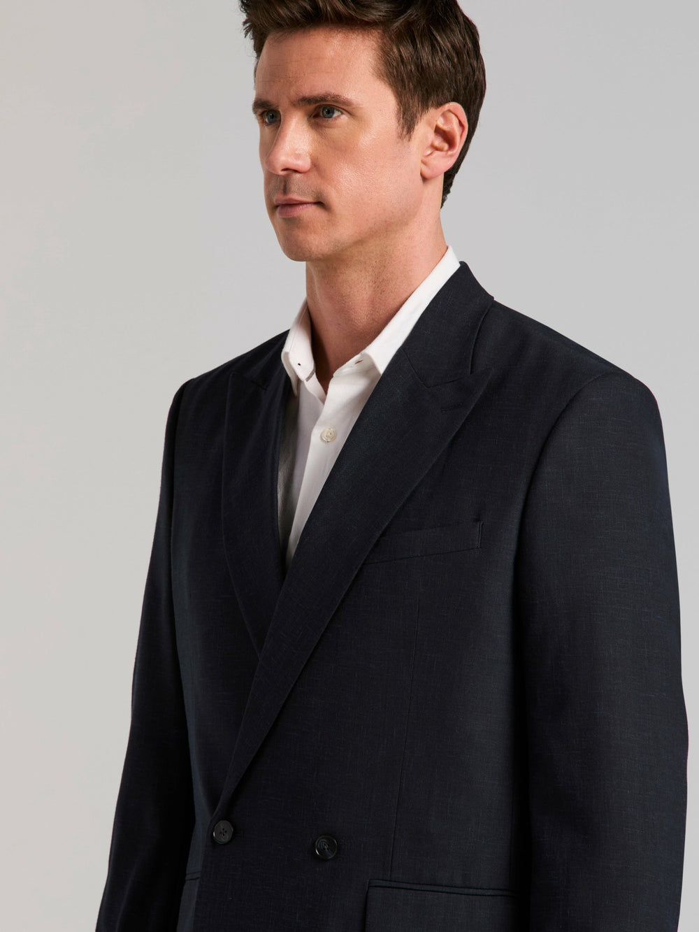 Stretch Double Breasted Suit Jacket -  Perry Ellis sale
