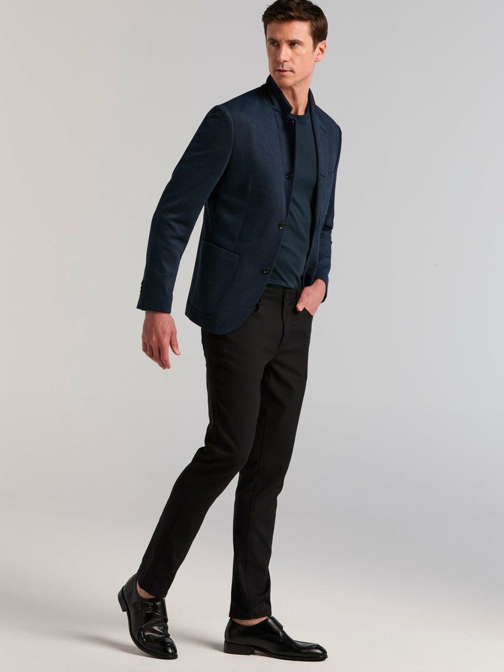 Slim Fit Jacquard Knit Sport Jacket -  Perry Ellis for sale