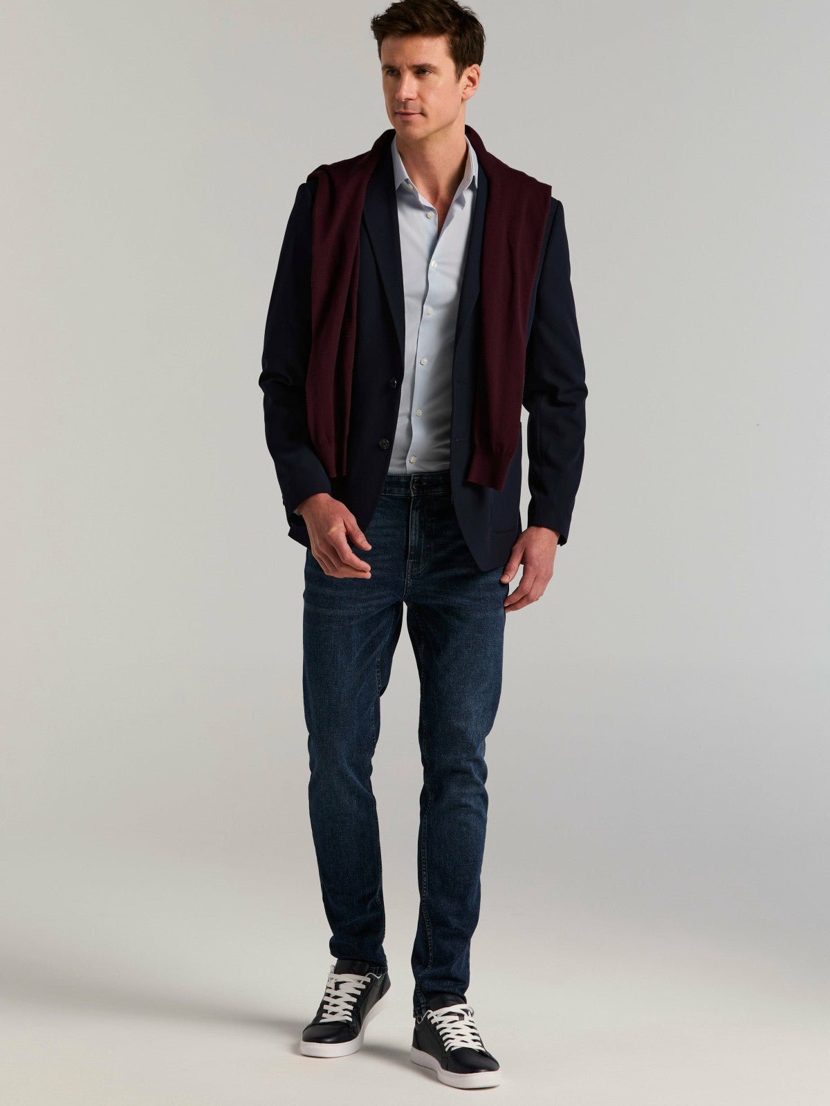 Slim Fit Seersucker Suit Jacket -  Perry Ellis on sale