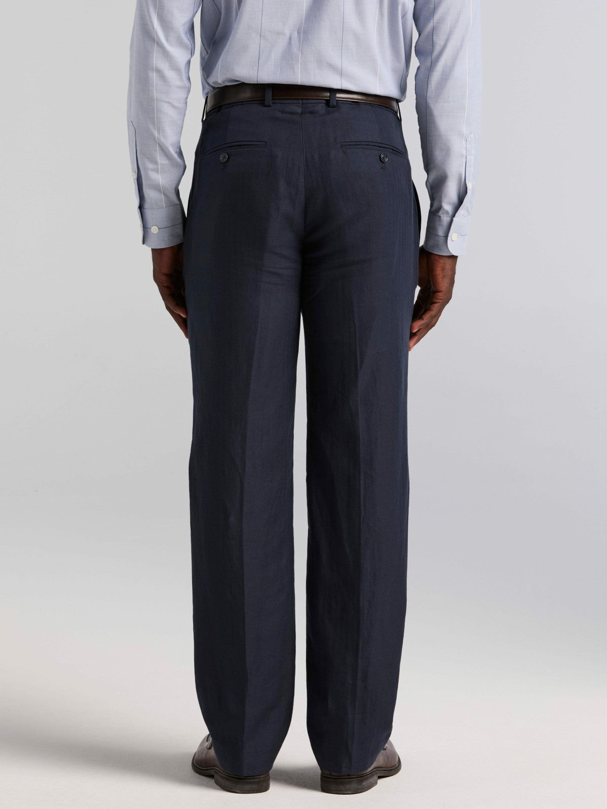 Linen Blend Herringbone Suit Pant -  Perry Ellis US