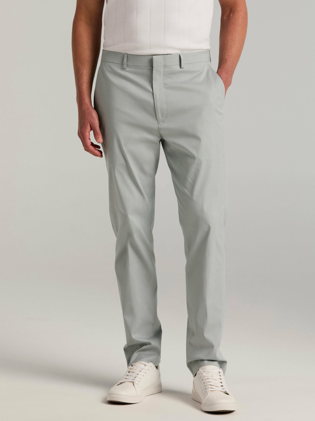 Slim Fit Stretch Flat Front Dress Pant -  Perry Ellis near me
