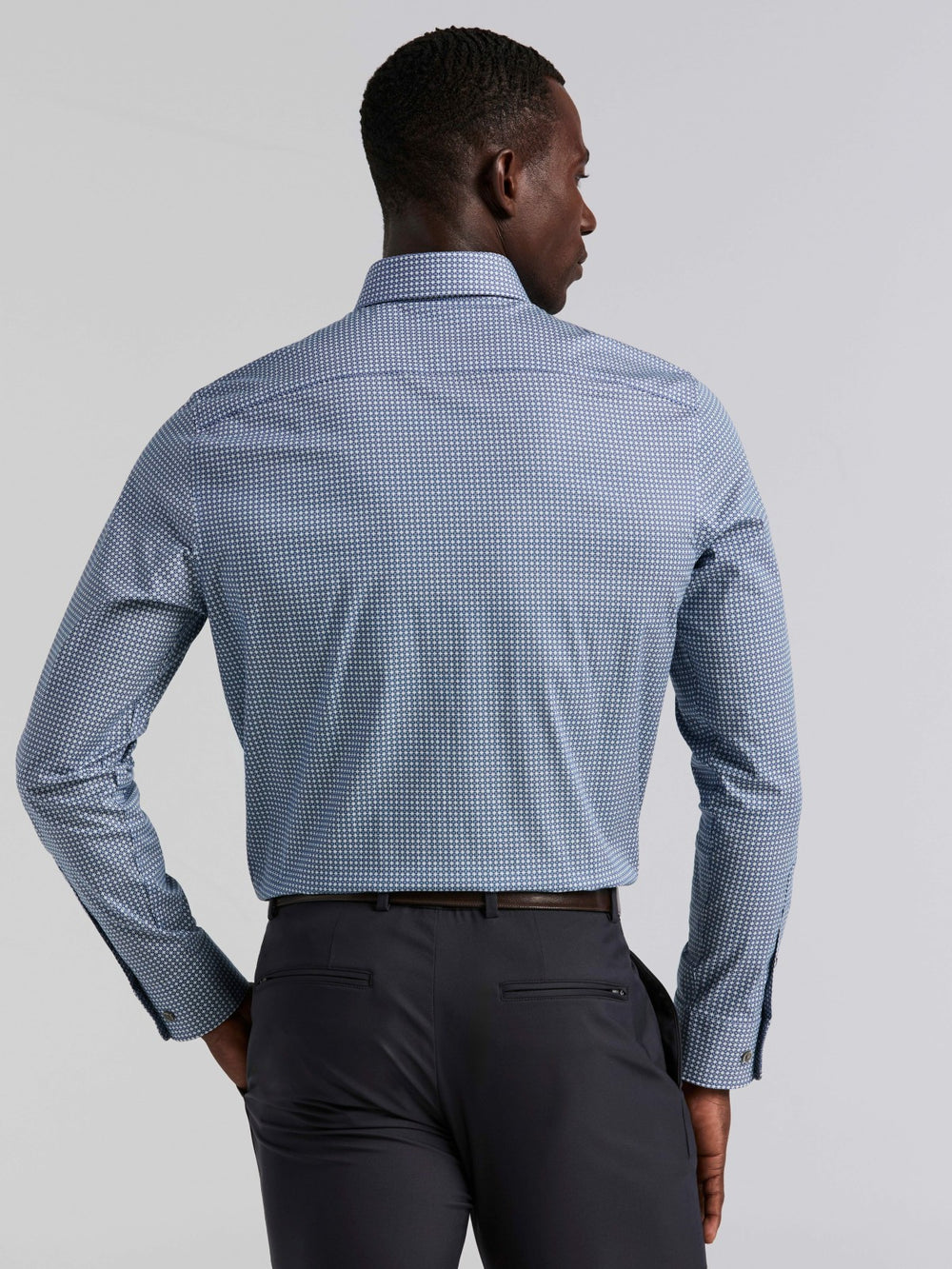 Tile Geo Print Cotton Shirt -  Perry Ellis online