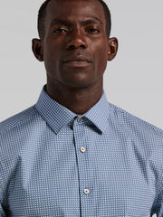 Tile Geo Print Cotton Shirt -  Perry Ellis online