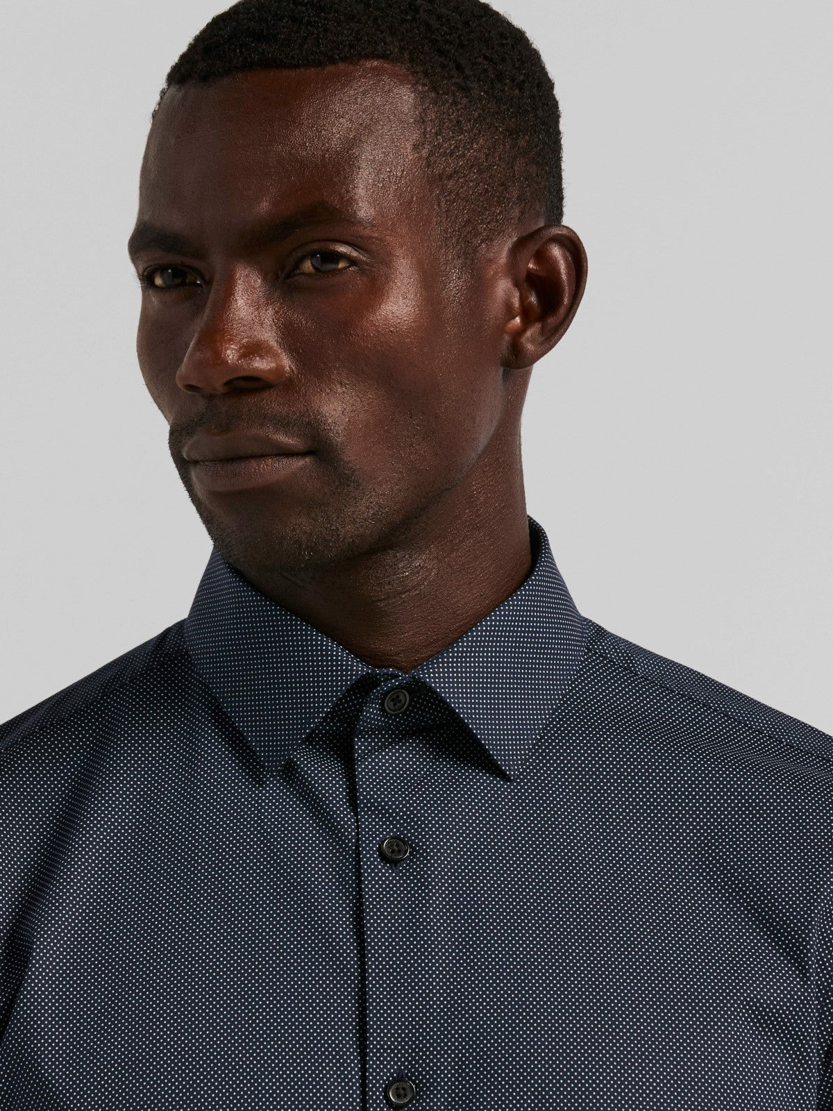Polka Dot Print Slim Fit Shirt -  Perry Ellis discount